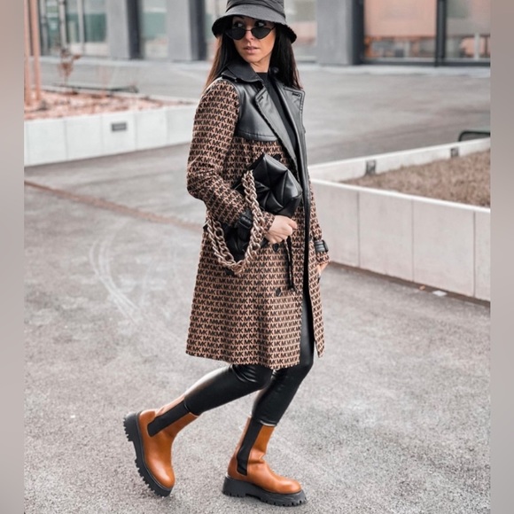 Zara Brown Lug Sole Leather Ankle Boots - Picture 1 of 16